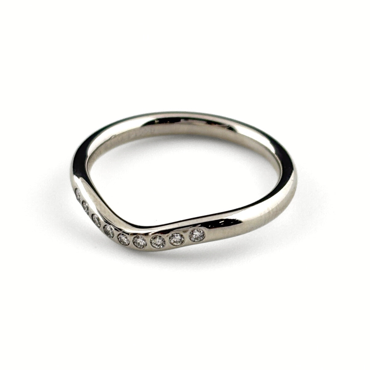 バイセル公式】ティファニー カーブドバンド リング プラチナ