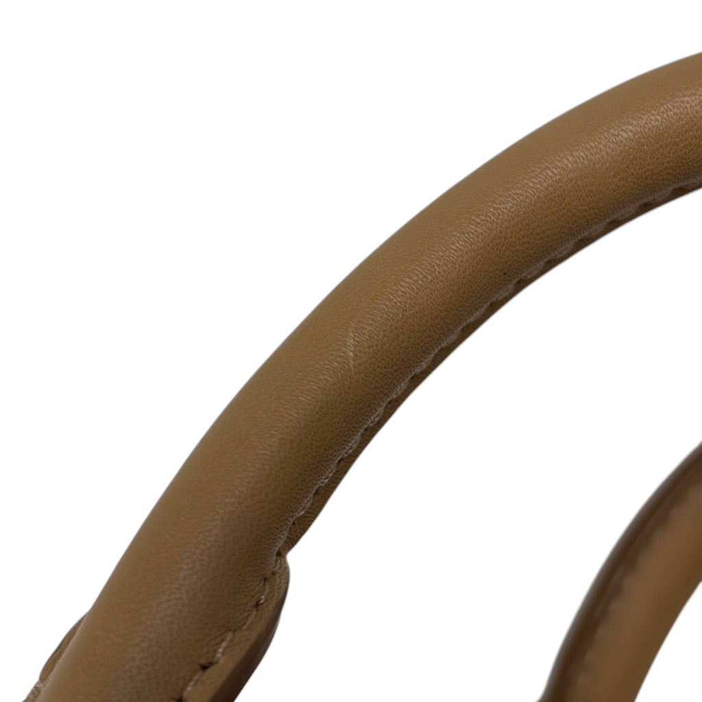 ロエベ アマソナ16 スクエア ハンドバッグ 2way レザー ブラウン レディース 中古 brbag