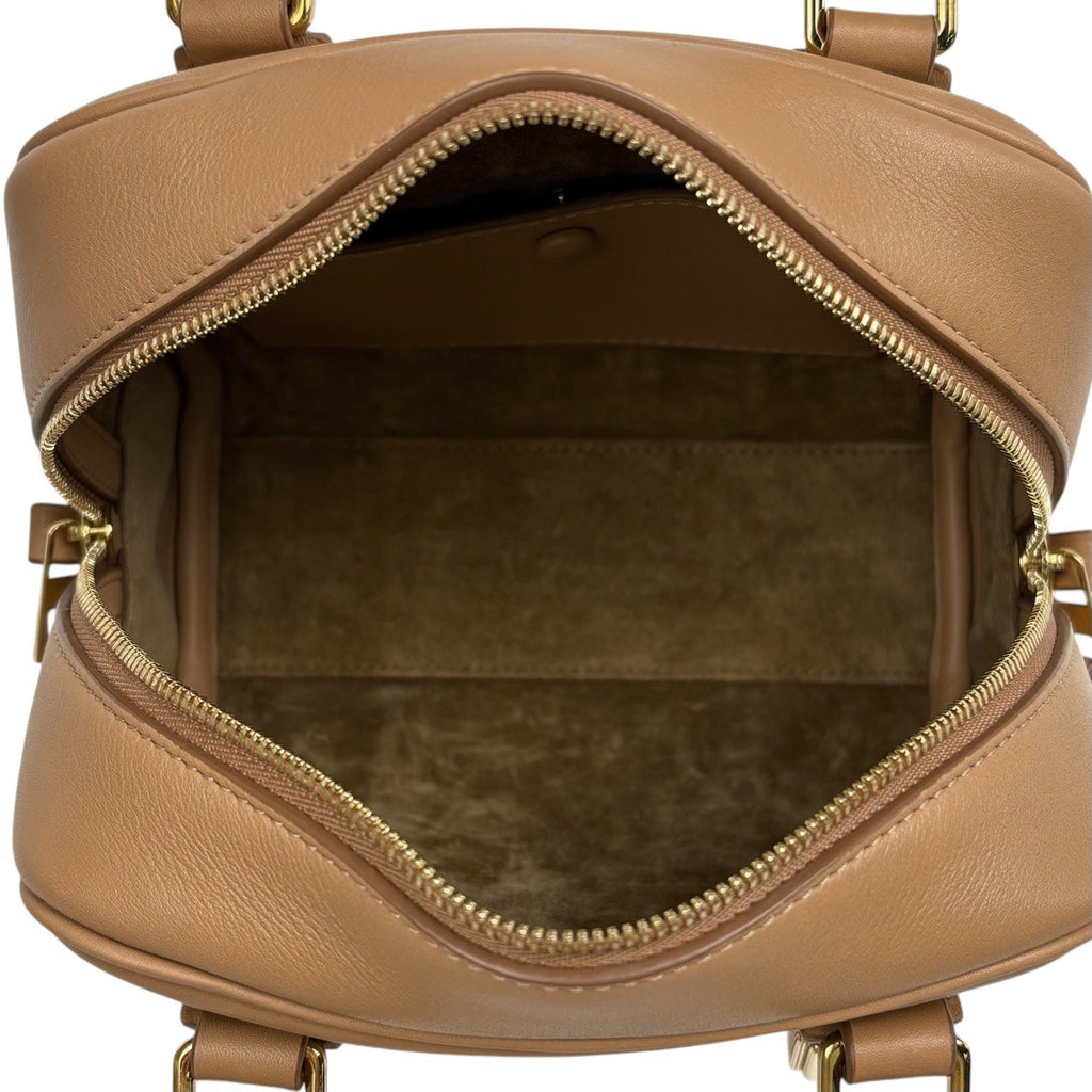 ロエベ アマソナ16 スクエア ハンドバッグ 2way レザー ブラウン レディース 中古 brbag