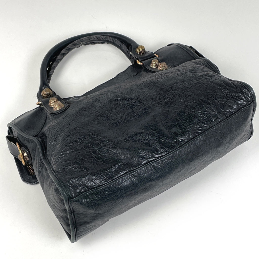 バレンシアガ ザ ジャイアントシティ ハンドバッグ 2WAY ショルダーバッグ ハンドバッグ レザー ダークグリーン 173084 レディース 【中古】brbag