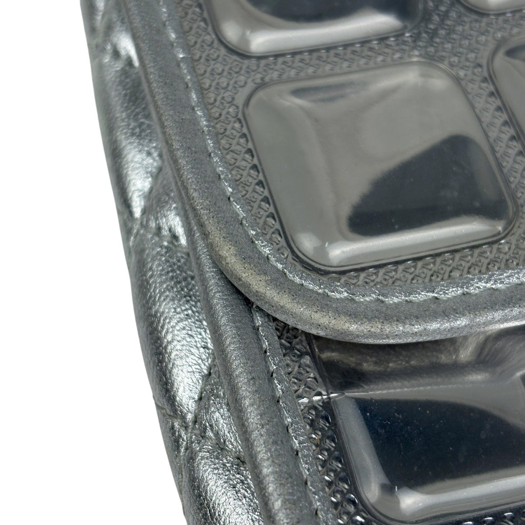 シャネル アイスキューブ チェーン ショルダーバッグ ココマーク マトラッセ ショルダーバッグ レザー シルバー A37108 レディース 【中古】brbag