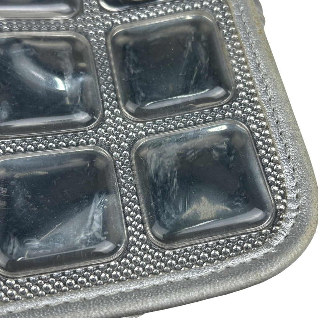 シャネル アイスキューブ チェーン ショルダーバッグ ココマーク マトラッセ ショルダーバッグ レザー シルバー A37108 レディース 【中古】brbag