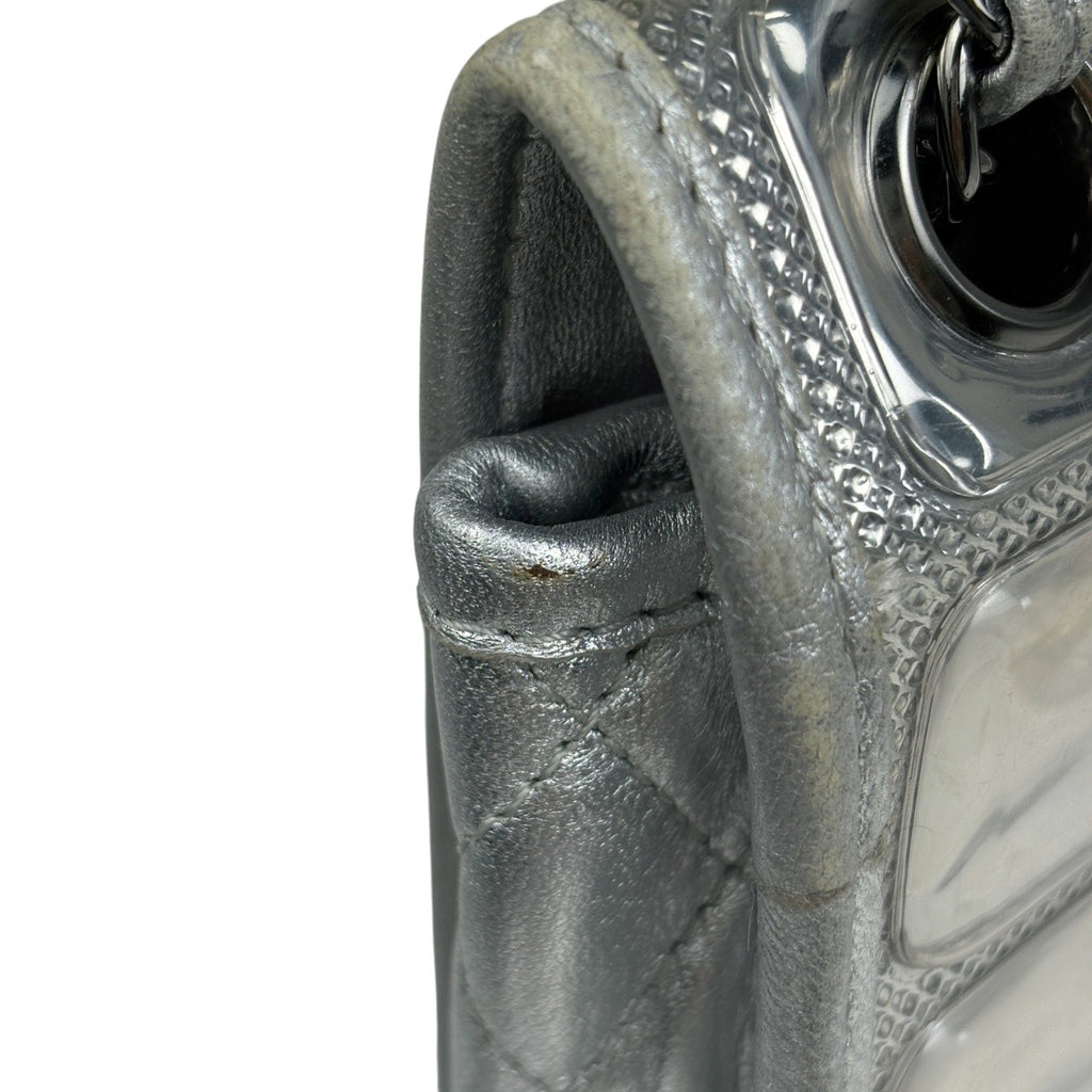 シャネル アイスキューブ チェーン ショルダーバッグ ココマーク マトラッセ ショルダーバッグ レザー シルバー A37108 レディース 【中古】brbag