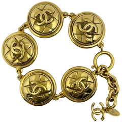 シャネル ココマーク ブレスレット マトラッセ 腕輪 ブレスレット GP ゴールド レディース 【中古】bracc