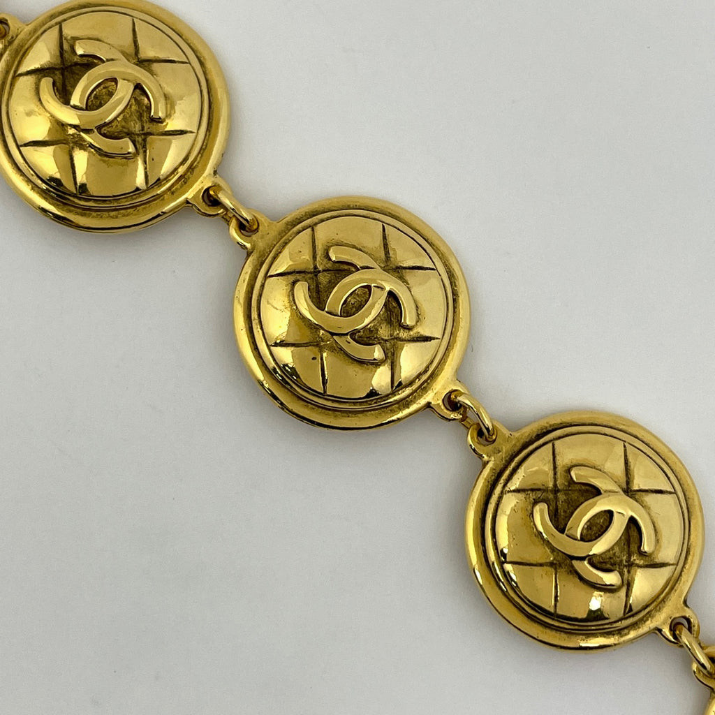 シャネル ココマーク ブレスレット マトラッセ 腕輪 ブレスレット GP ゴールド レディース 【中古】bracc