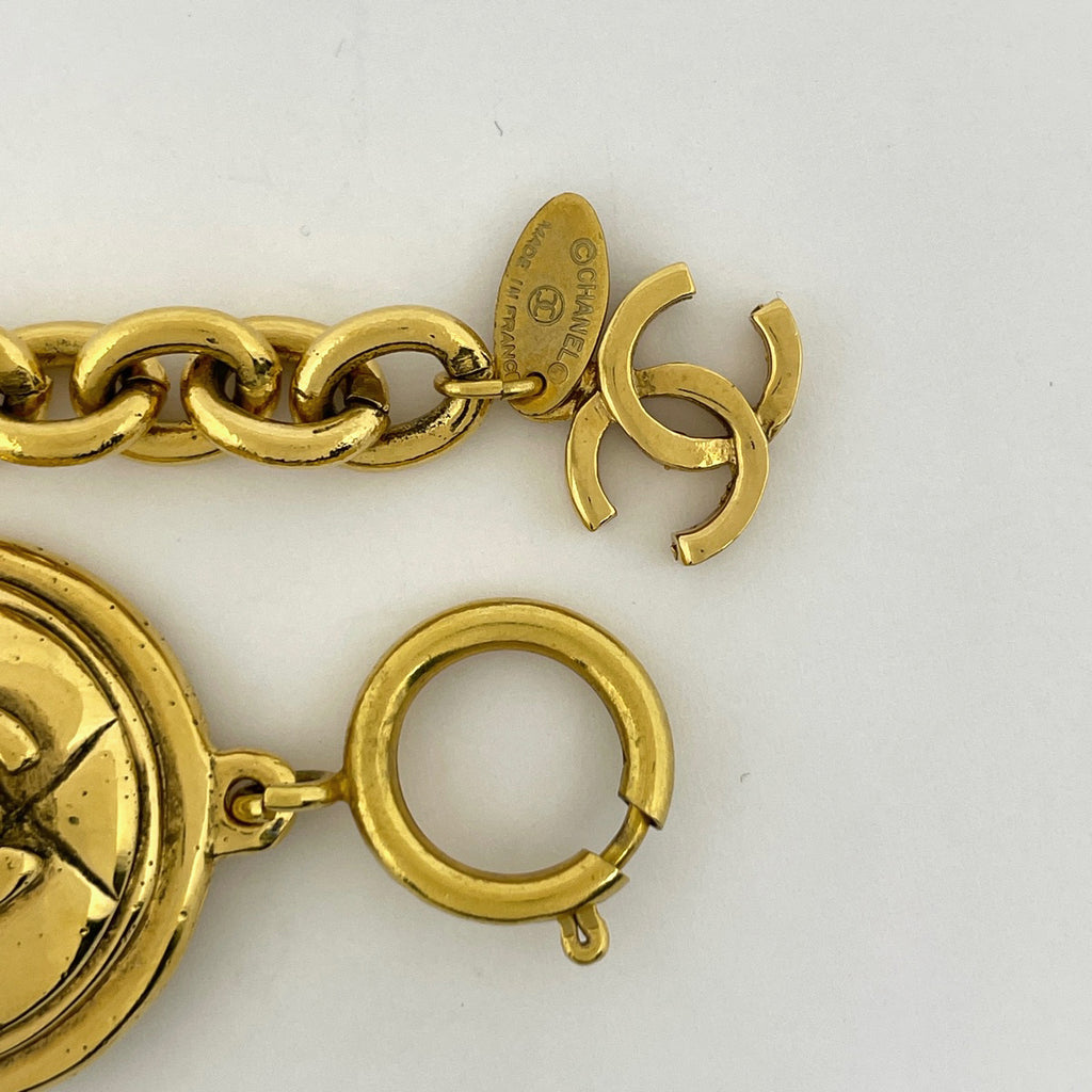 シャネル ココマーク ブレスレット マトラッセ 腕輪 ブレスレット GP ゴールド レディース 【中古】bracc