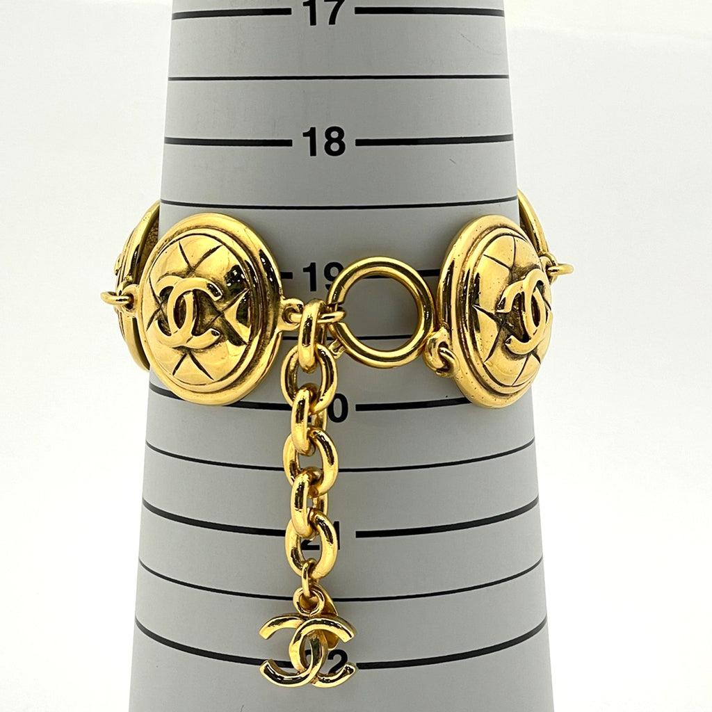 シャネル ココマーク ブレスレット マトラッセ 腕輪 ブレスレット GP ゴールド レディース 【中古】bracc