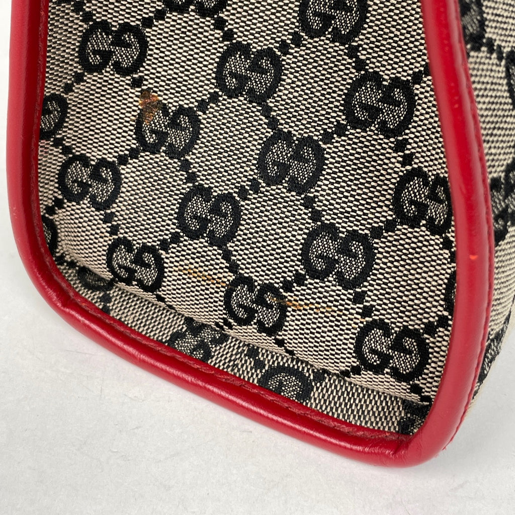 グッチ ジャッキーライン ショルダーバッグ ハンドバッグ GG柄 ショルダーバッグ GGキャンバス ベージュ レッド 0021067 レディース 【中古】brbag