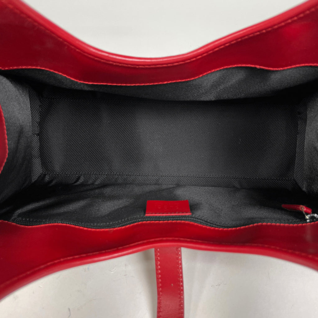 グッチ ジャッキーライン ショルダーバッグ ハンドバッグ GG柄 ショルダーバッグ GGキャンバス ベージュ レッド 0021067 レディース 【中古】brbag