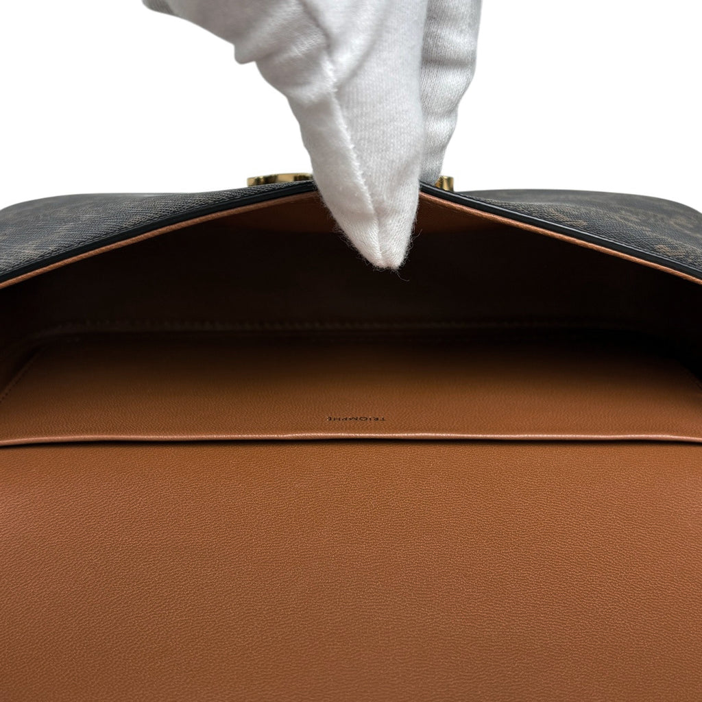 セリーヌ トリオンフ ショルダーバッグ 肩掛け ハンドバッグ ショルダーバッグ コーティングキャンバス ブラウン レディース 【中古】brbag