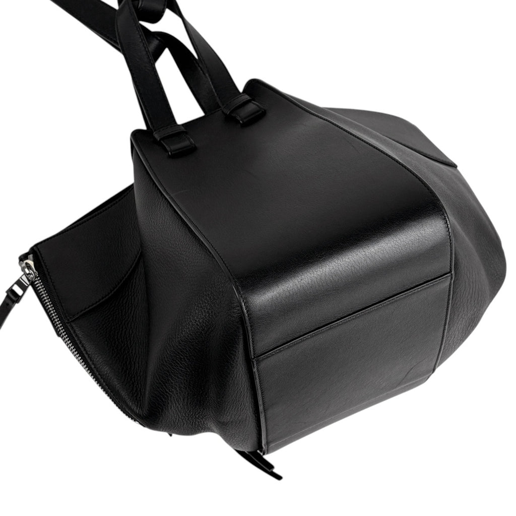 ロエベ ハンモック バッグ スモール アナグラム 2WAY ショルダーバッグ ハンドバッグ レザー ブラック レディース 【中古】brbag