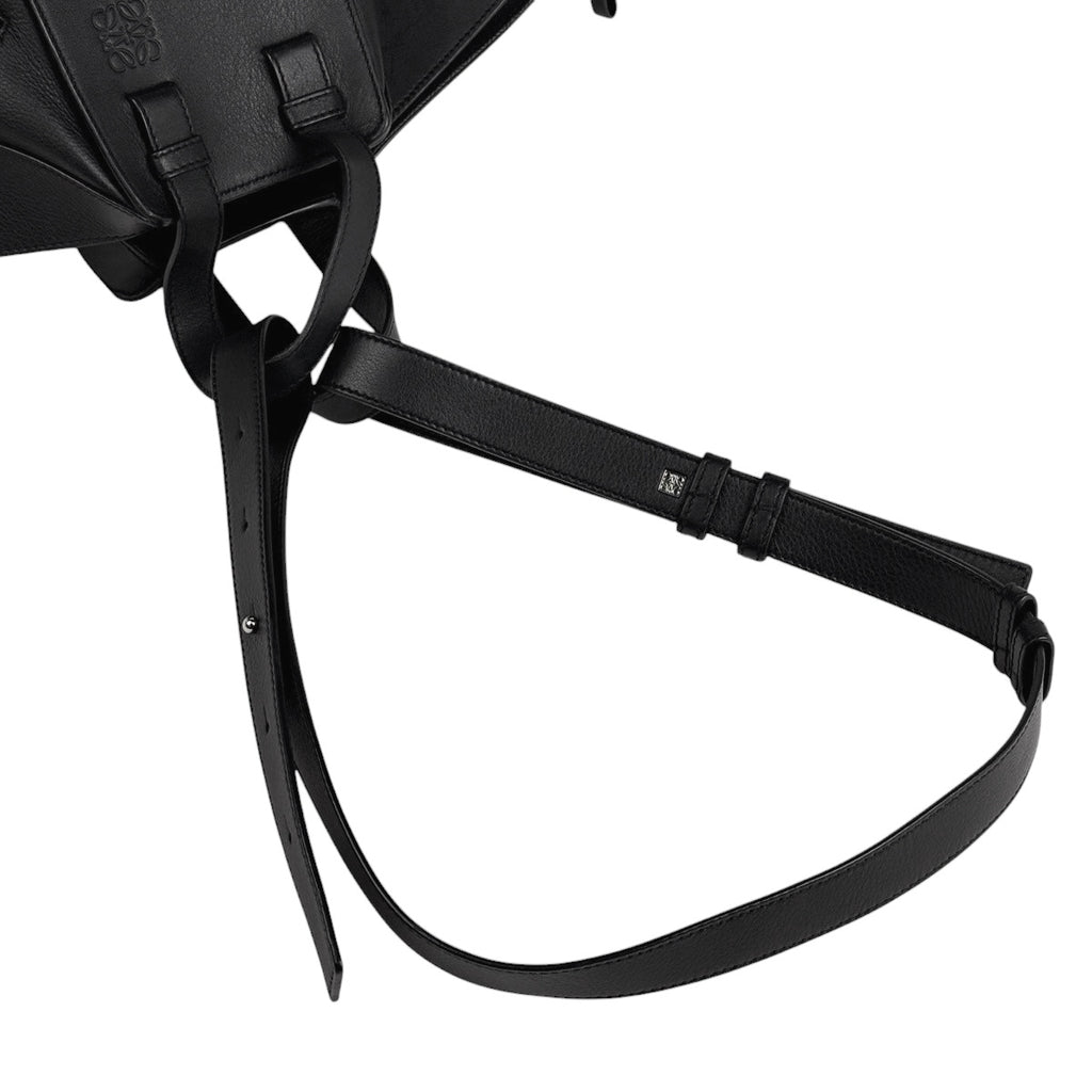 ロエベ ハンモック バッグ スモール アナグラム 2WAY ショルダーバッグ ハンドバッグ レザー ブラック レディース 【中古】brbag