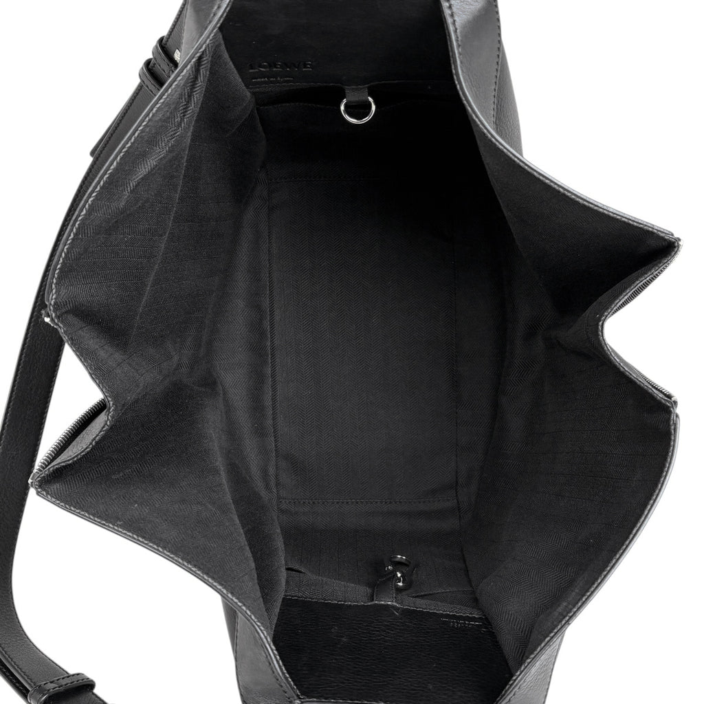 ロエベ ハンモック バッグ スモール アナグラム 2WAY ショルダーバッグ ハンドバッグ レザー ブラック レディース 【中古】brbag