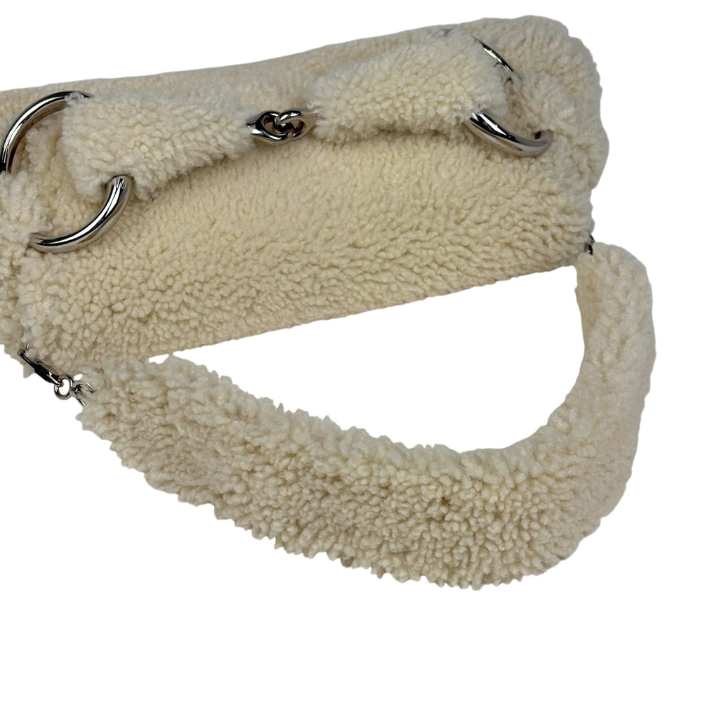 グッチ ホースビット チェーン ハンドバッグ ショルダーバッグ ハンドバッグ ファブリック ホワイト 764255 レディース 【中古】brbag