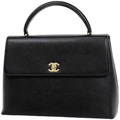 シャネル ココマーク ハンドバッグ キャビアスキン ブラック レディース ブランドバッグ・小物 【中古】brbag