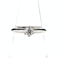 ティファニー ソリティアリング プラチナ ダイヤモンド ソリテール 指輪 リング 9号 Pt950 ダイヤモンド レディース ブランドジュエリー 【中古】brjwl