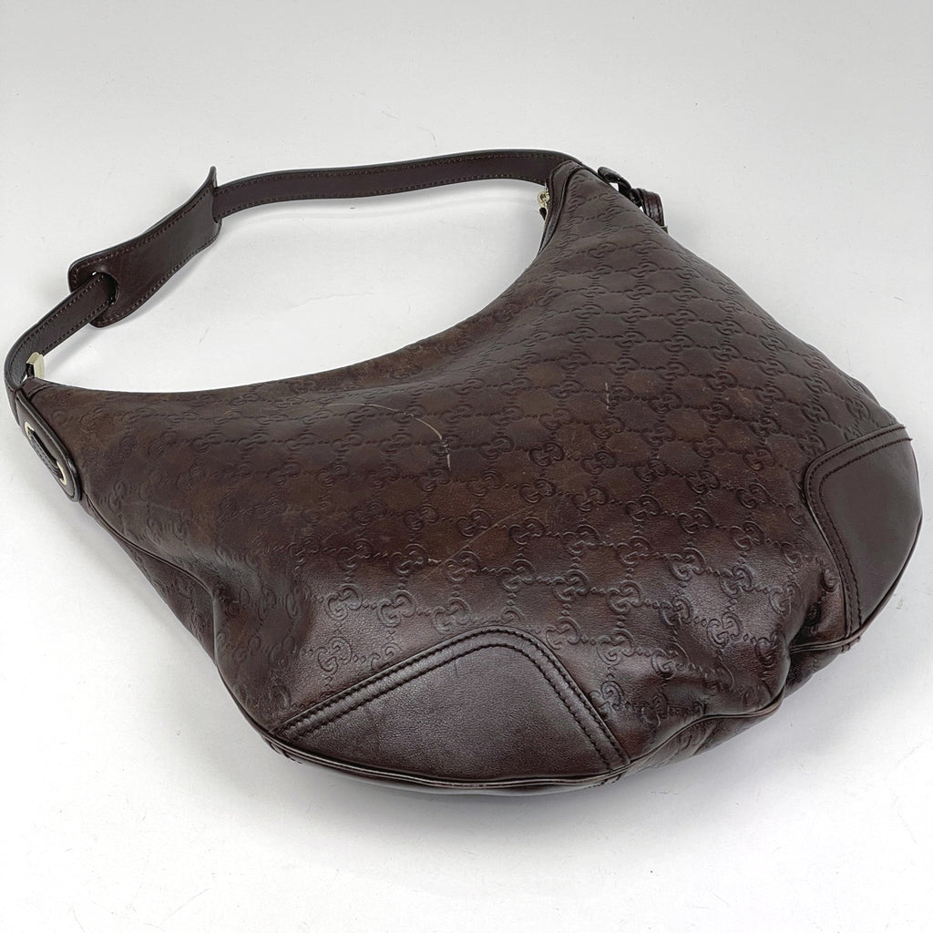 グッチ グッチシマ ショルダーバッグ 肩掛け ショルダーバッグ シマレザー ブラウン 162882 レディース 【中古】brbag