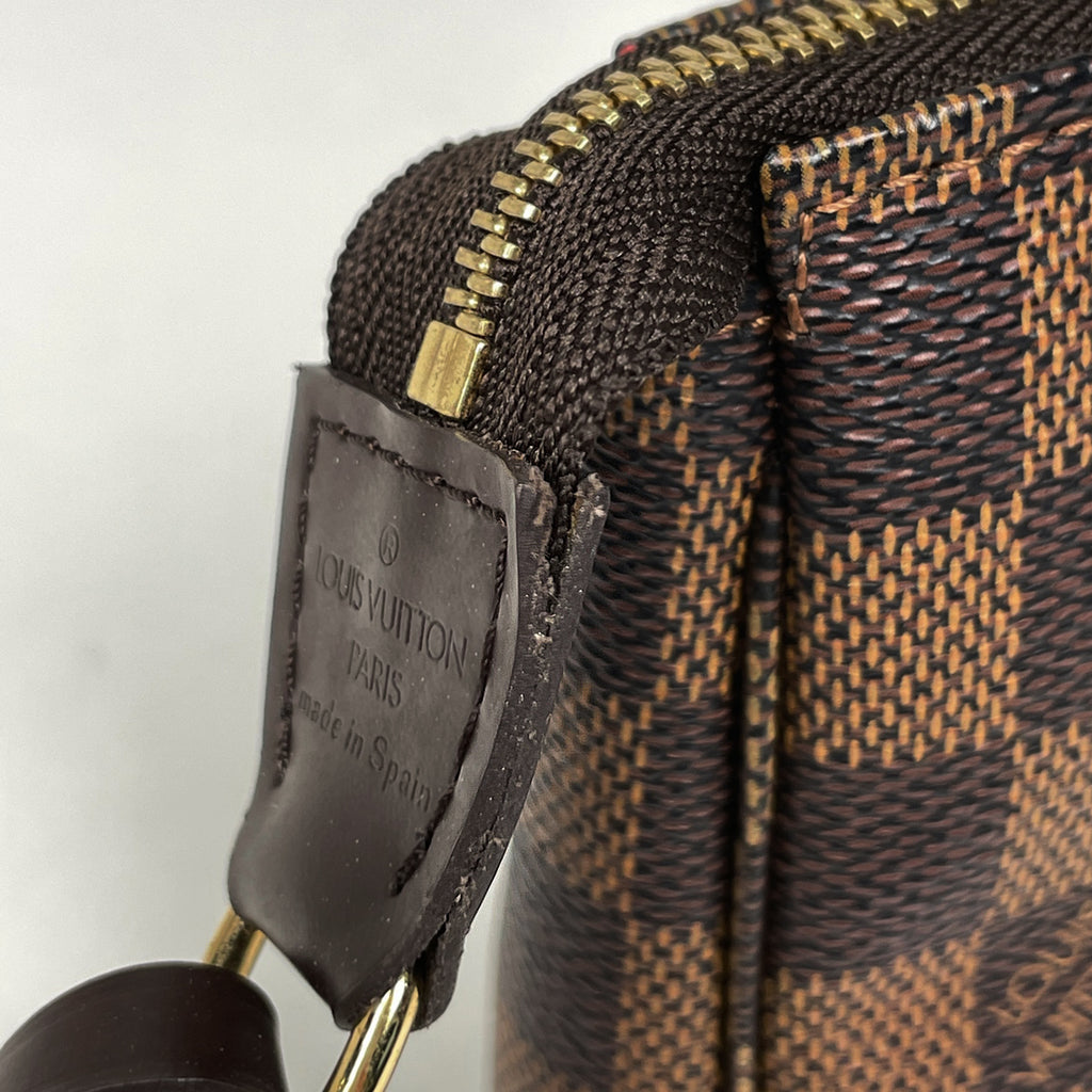 ルイ・ヴィトン ポシェット アクセソワール メイク コスメ アクセサリーポーチ ダミエ ブラウン N41206 レディース 【中古】brbag