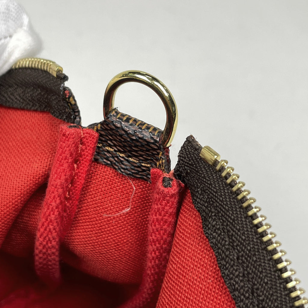 ルイ・ヴィトン ポシェット アクセソワール メイク コスメ アクセサリーポーチ ダミエ ブラウン N41206 レディース 【中古】brbag