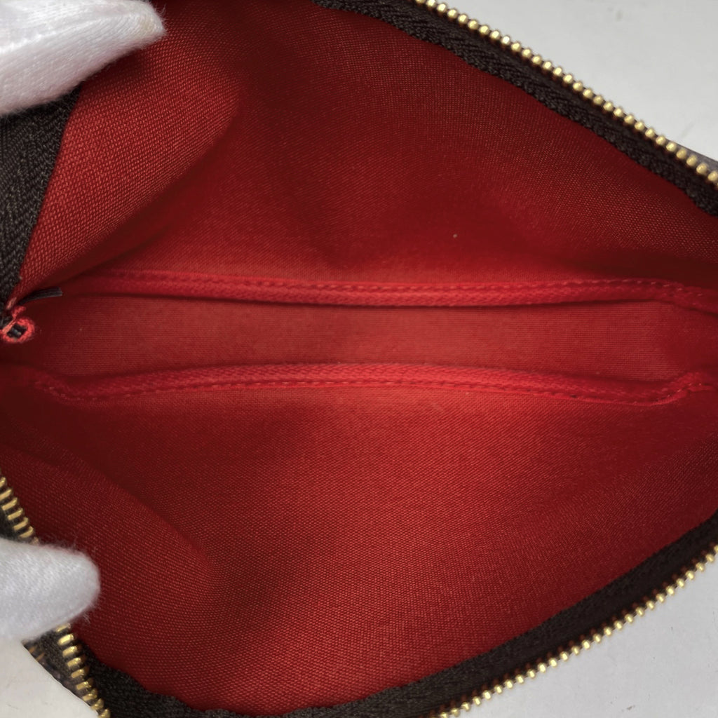 ルイ・ヴィトン ポシェット アクセソワール メイク コスメ アクセサリーポーチ ダミエ ブラウン N41206 レディース 【中古】brbag