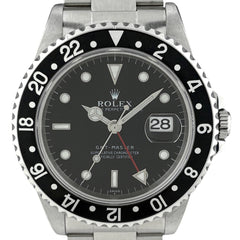 【OH済】ロレックス GMTマスター 16700 腕時計 SS 自動巻き ブラック メンズ 時計 【中古】wtcbb