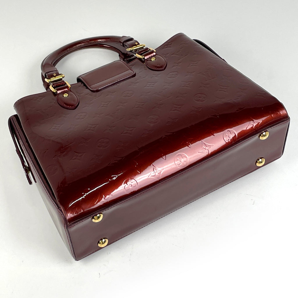 ルイ・ヴィトン メルローズ アヴェニュー 手提げ エネメル パテント ハンドバッグ モノグラムヴェルニ ルージュフォーヴィスト(ボルドー) M91390 レディース 【中古】brbag