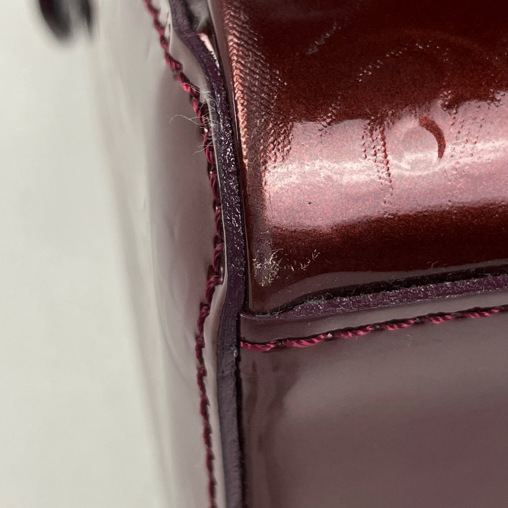 ルイ・ヴィトン メルローズ アヴェニュー 手提げ エネメル パテント ハンドバッグ モノグラムヴェルニ ルージュフォーヴィスト(ボルドー) M91390 レディース 【中古】brbag