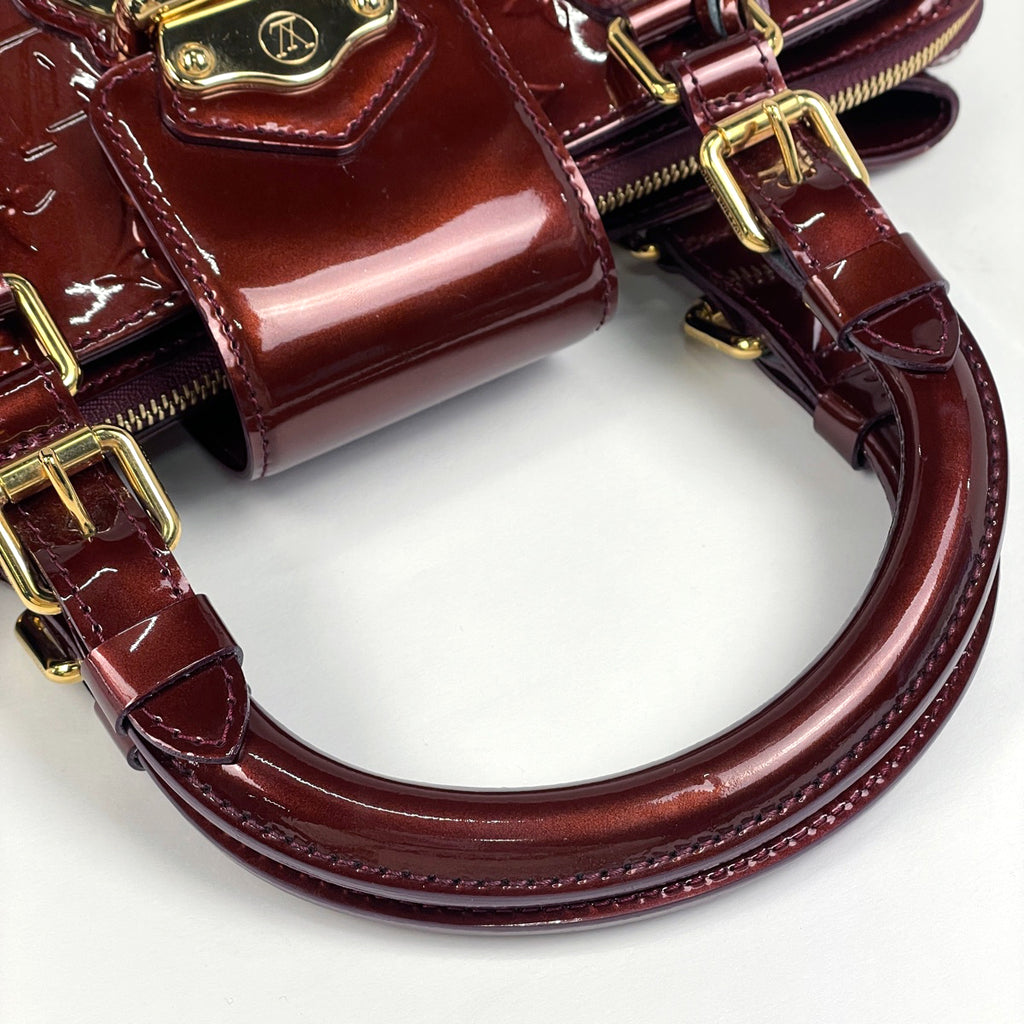 ルイ・ヴィトン メルローズ アヴェニュー 手提げ エネメル パテント ハンドバッグ モノグラムヴェルニ ルージュフォーヴィスト(ボルドー) M91390 レディース 【中古】brbag