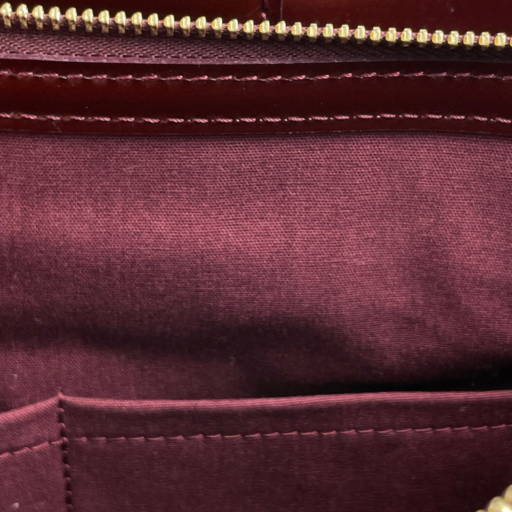 ルイ・ヴィトン メルローズ アヴェニュー 手提げ エネメル パテント ハンドバッグ モノグラムヴェルニ ルージュフォーヴィスト(ボルドー) M91390 レディース 【中古】brbag
