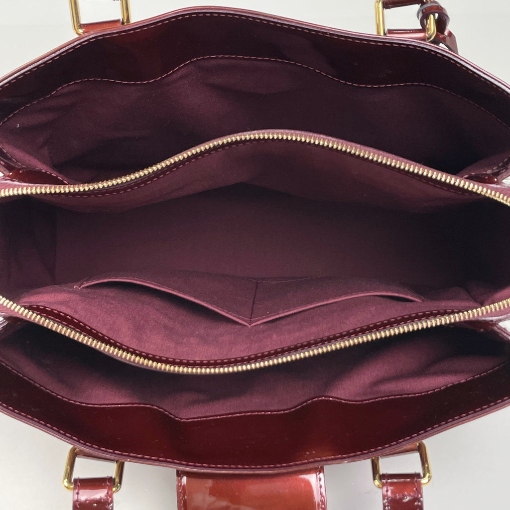 ルイ・ヴィトン メルローズ アヴェニュー 手提げ エネメル パテント ハンドバッグ モノグラムヴェルニ ルージュフォーヴィスト(ボルドー) M91390 レディース 【中古】brbag