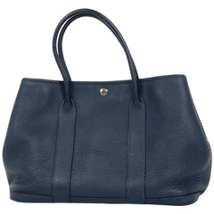 エルメス ガーデンパーティ PM ハンドバッグ トートバッグ ネゴンダ ブルードプリュス □L レディース ブランド品（バッグ・小物） 【中古】brbag