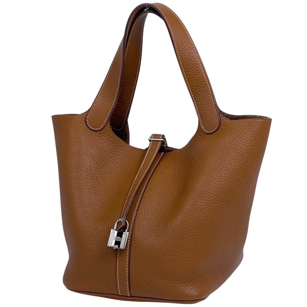 エルメス ピコタンロックMM ハンドバッグ ミニ トリヨンクレマンス ゴールド R刻印 レディース 中古 brbag