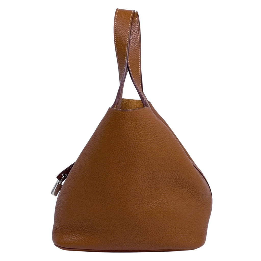 エルメス ピコタンロックMM ハンドバッグ ミニ トリヨンクレマンス ゴールド R刻印 レディース 中古 brbag