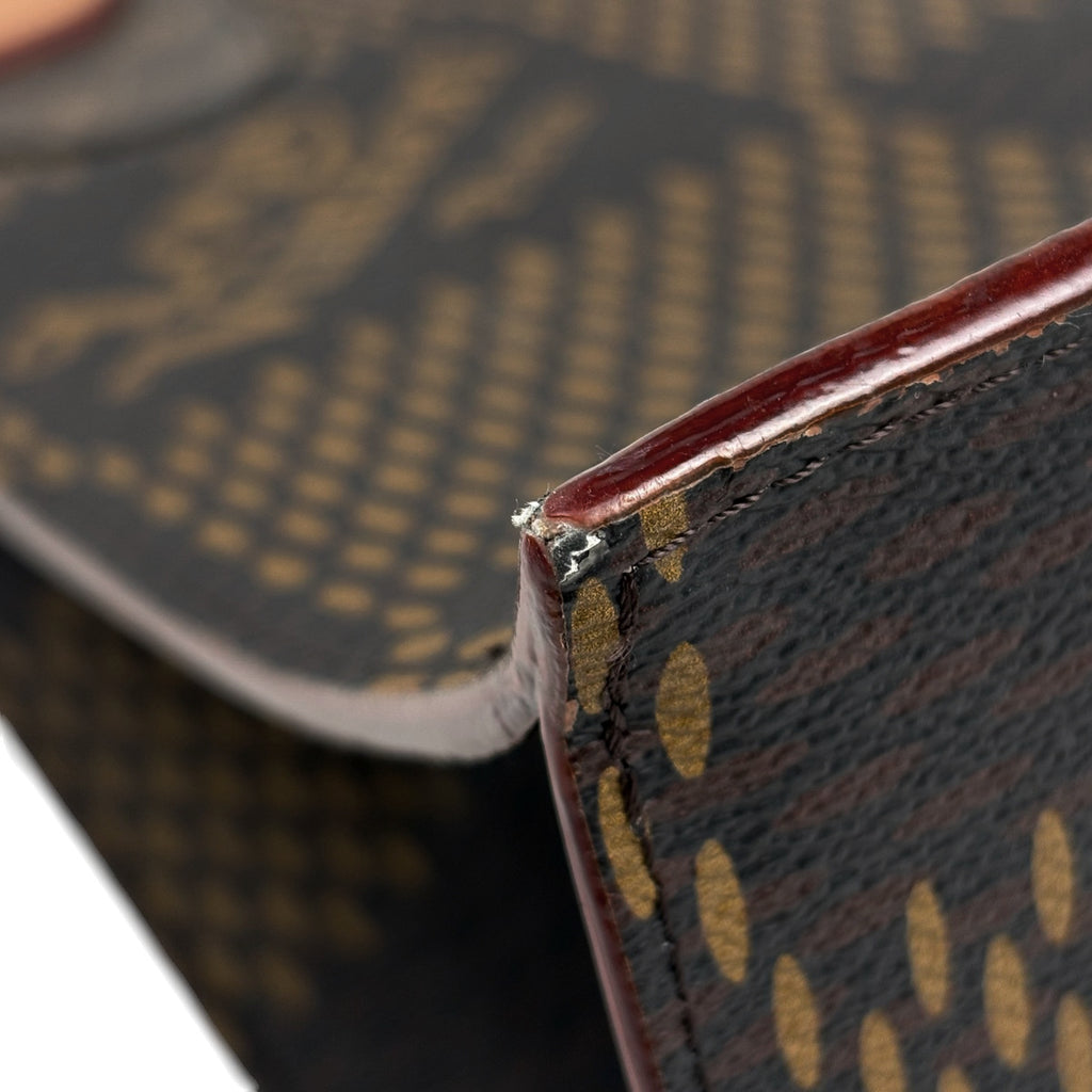 ルイ・ヴィトン ミニトート ダミエジャイアント NIGO ハンドバッグ ダミエ ブラウン N40355 レディース 中古 brbag