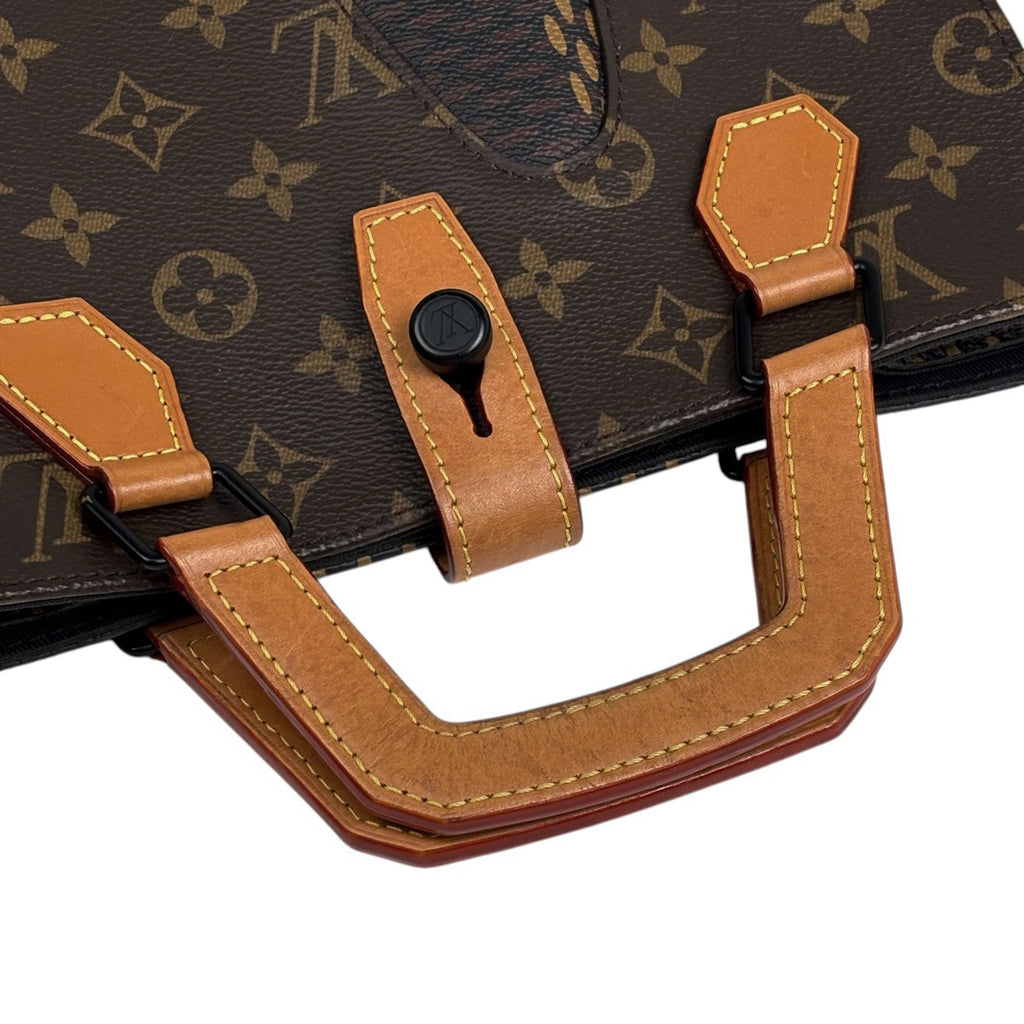 ルイ・ヴィトン ミニトート ダミエジャイアント NIGO ハンドバッグ ダミエ ブラウン N40355 レディース 中古 brbag