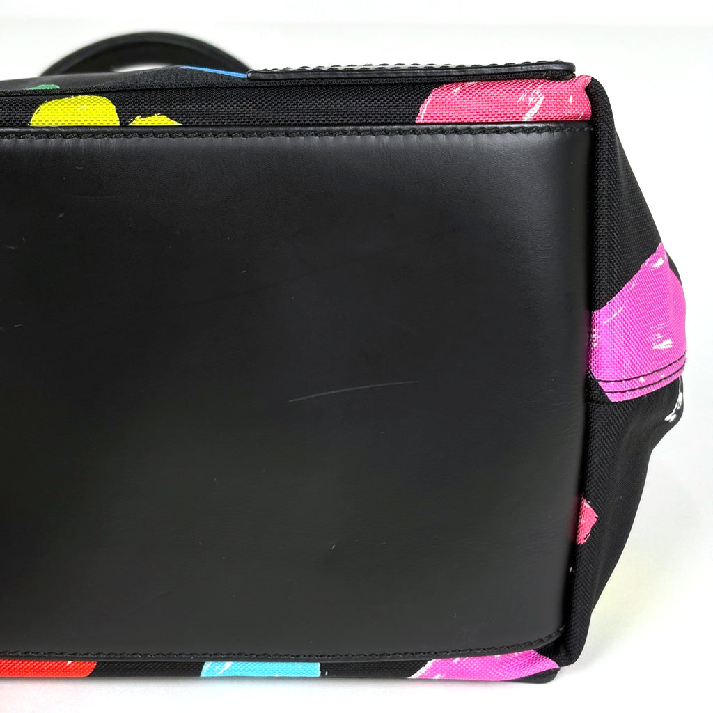 バレンシアガ ネイビー スモール カバス ハンドバッグ ロゴ ハート トートバッグ キャンバス ブラック 339933 レディース 【中古】brbag