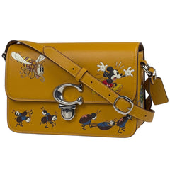 コーチ ストゥディオ ショルダーバッグ ミッキーマウス アンド バグ ディズニー ショルダーバッグ レザー イエロー CH467 レディース 【中古】brbag