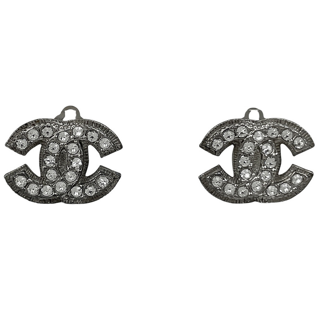 シャネル ココマーク イヤリング ラインストーン イヤリング シルバーメッキ シルバー レディース 【中古】bracc