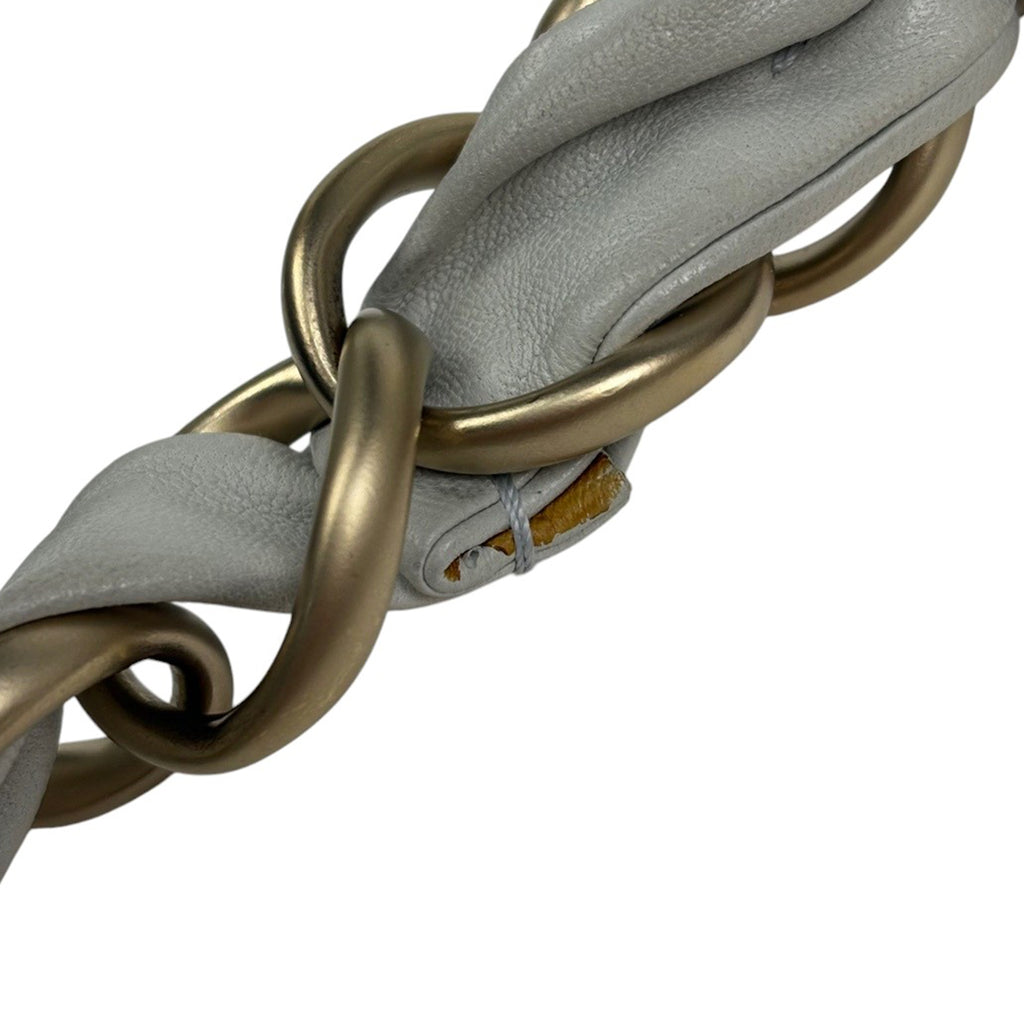 シャネル ココマーク チェーン ショルダーバッグ カメリア ハンドバッグ ショルダーバッグ ファブリック グレージュ グレー レディース 【中古】brbag