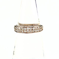 メレダイヤ デザインリング PG ピンクゴールド 指輪 リング 13.5号 K18 ダイヤモンド レディース ノンブランドジュエリー 【中古】nbjwl