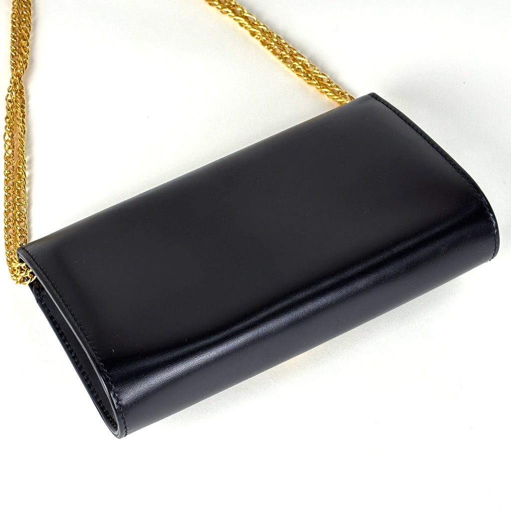 カルティエ サファイアライン チェーン ショルダーバッグ 肩掛け ショルダーバッグ レザー ネイビー レディース 【中古】brbag