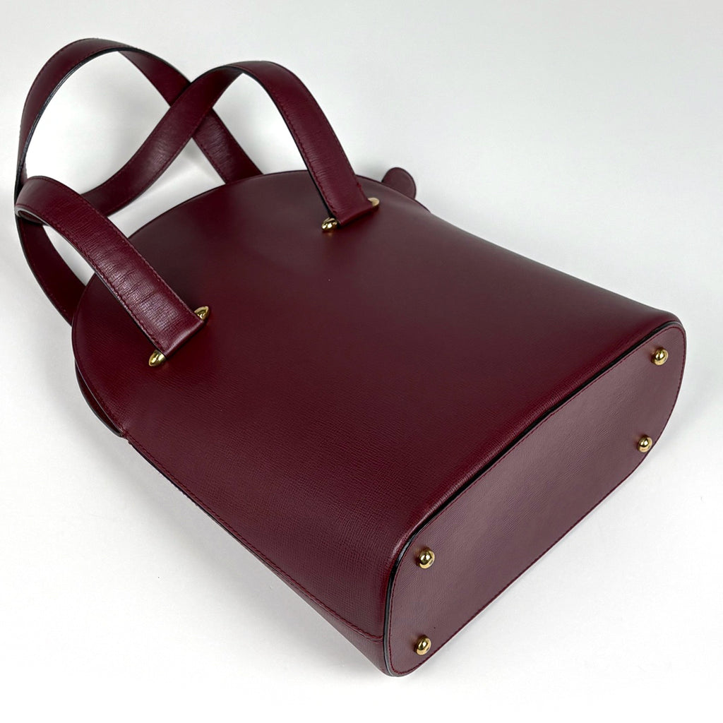 カルティエ マストライン ハンドバッグ レザー ボルドー レディース 【中古】brbag