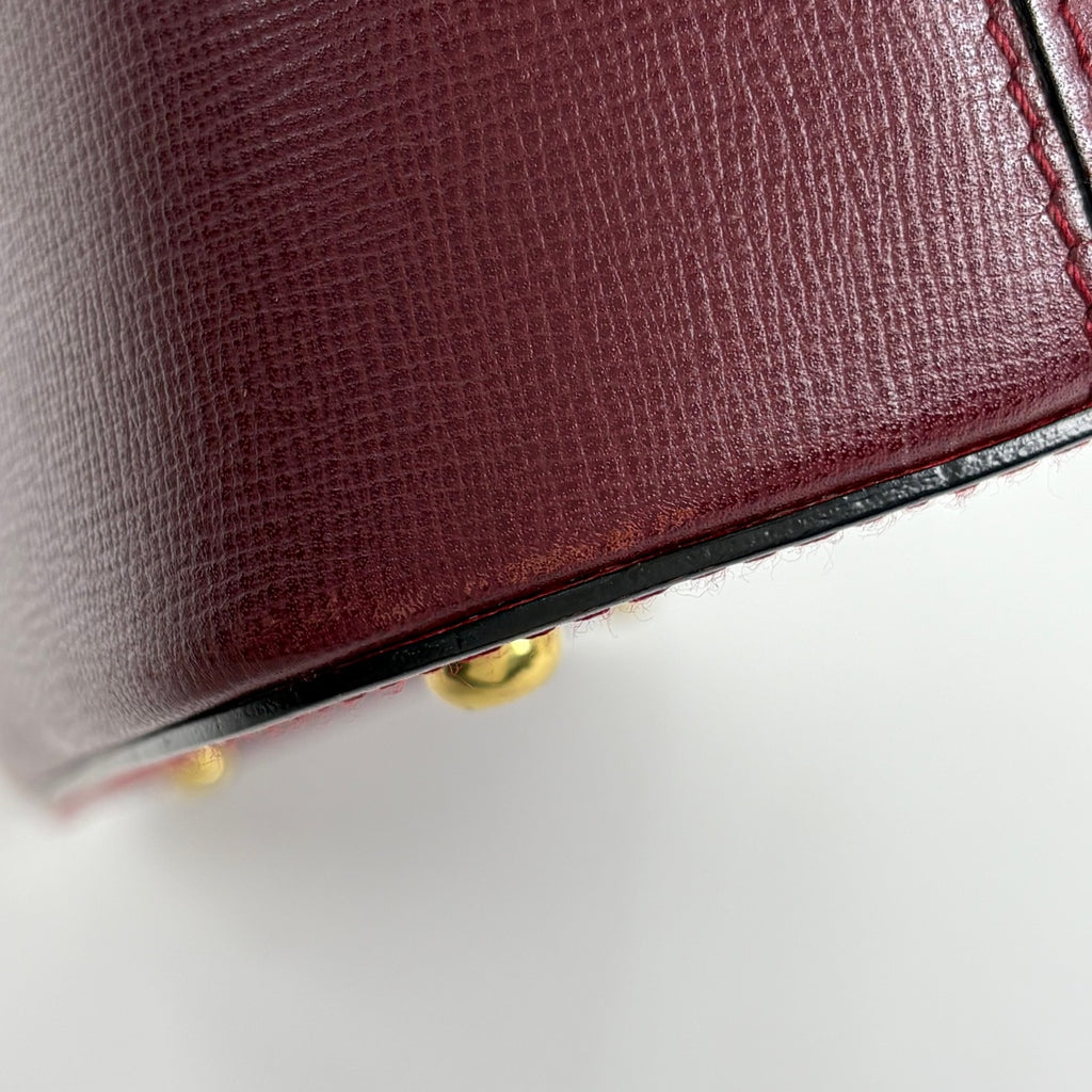 カルティエ マストライン ハンドバッグ レザー ボルドー レディース 【中古】brbag