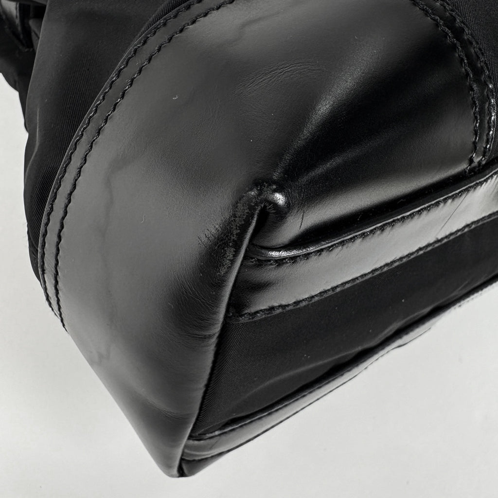 プラダ ロゴプレート トートバッグ ハンドバッグ トートバッグ ナイロン ネロ(ブラック) レディース 【中古】brbag