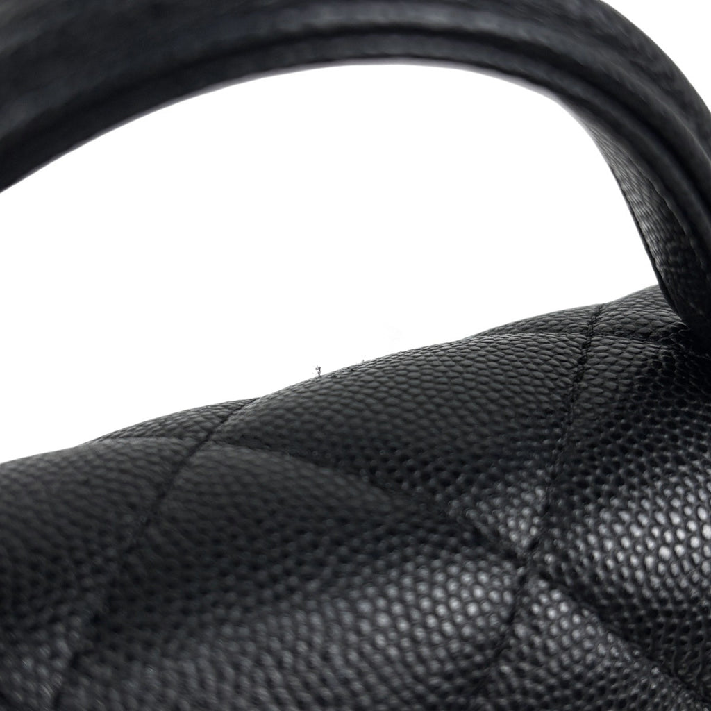 シャネル ココマーク バックパック マトラッセ カメリア No.5 チャーム ハンドバッグ リュック キャビアスキン ブラック AS5715 レディース 【中古】brbag