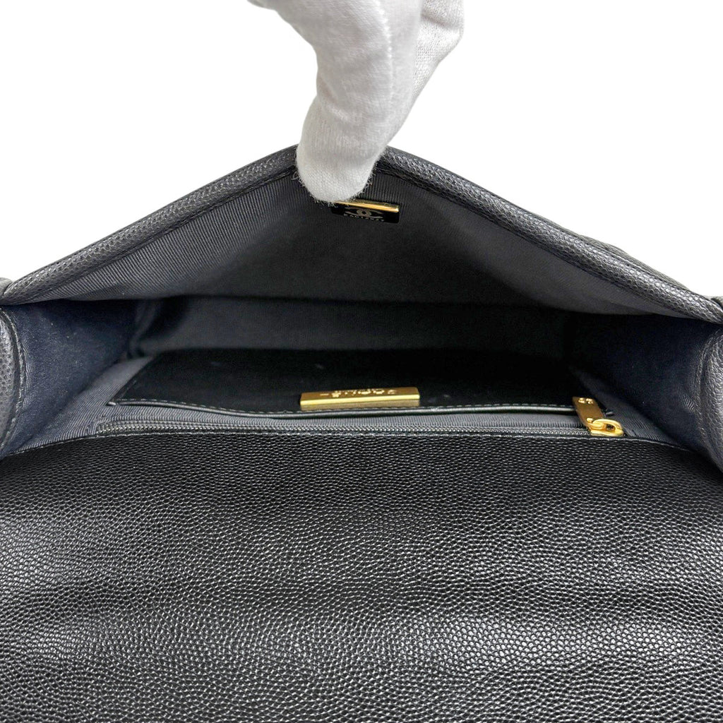 シャネル ココマーク バックパック マトラッセ カメリア No.5 チャーム ハンドバッグ リュック キャビアスキン ブラック AS5715 レディース 【中古】brbag