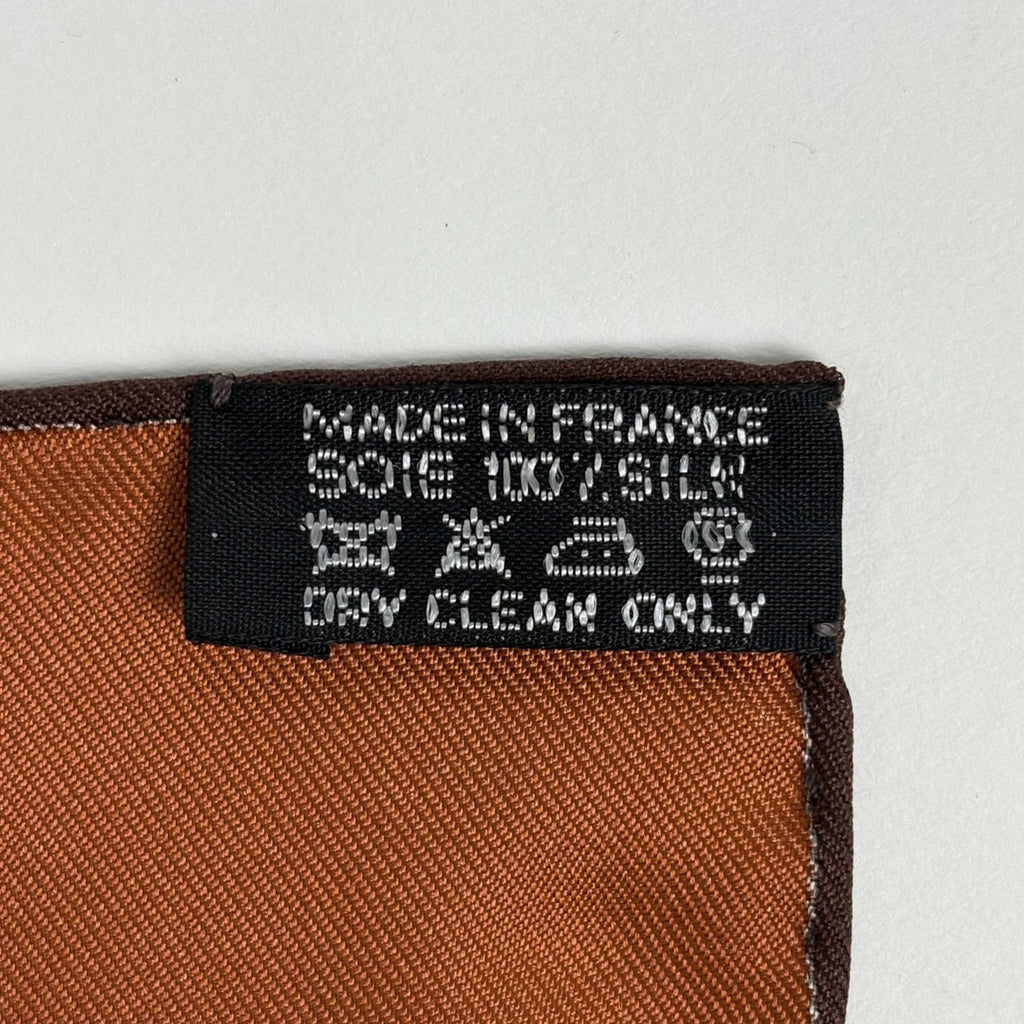 エルメス カレ 90 ECURIES 厩舎 スカーフ シルク オレンジ マルチカラー レディース 【中古】brbag