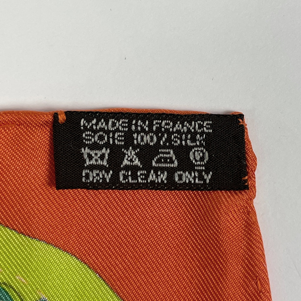 エルメス カレ 90 Pique Fleuri de Provence プロヴァンスの花刺繍 スカーフ シルク イエロー マルチカラー レディース 【中古】brbag