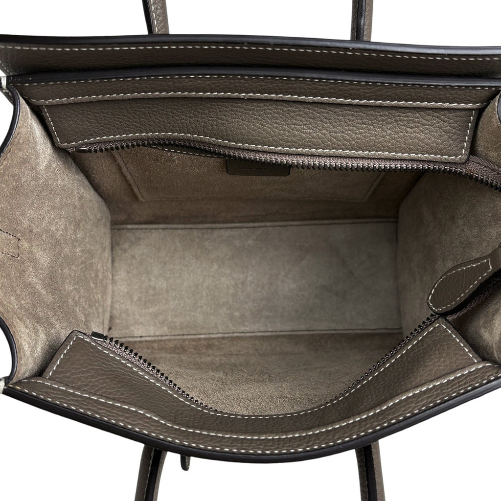 セリーヌ ラゲージ ナノショッパー 2WAY ショルダーバッグ ハンドバッグ レザー ブラウン レディース 【中古】brbag