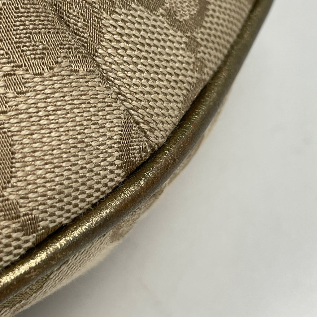 グッチ GG柄 ショルダーバッグ シェリーライン ウェブ ショルダーバッグ GGキャンバス ベージュ ゴールド 181092 レディース 【中古】brbag